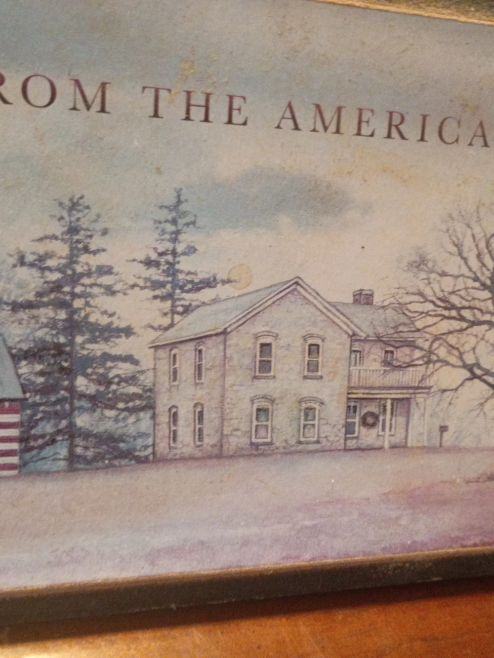 Bonnie Mohr American Farmhouse Wall Art Sign in Blue and Red